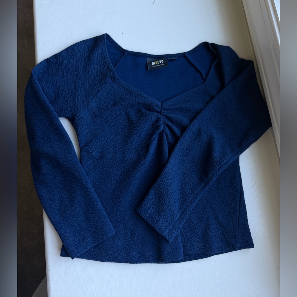 Maeve by Anthropologie navy top sz Medium